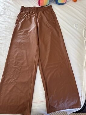 Aerie Offline Leather Wide Leg Pants S